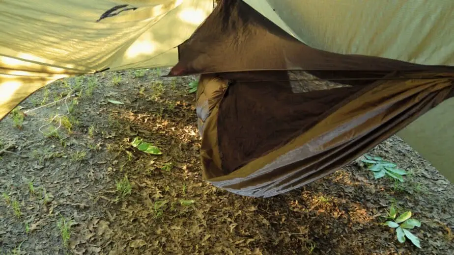 Camping tarp and hammock