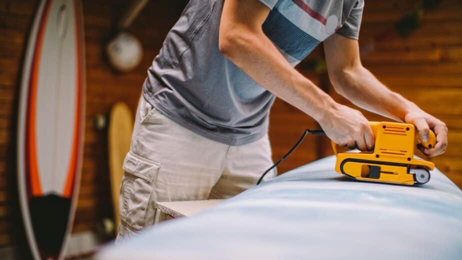 Buffing a Surfboard